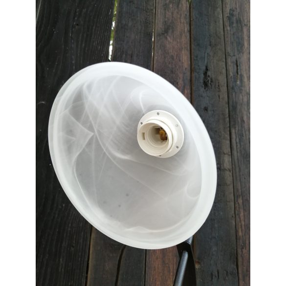 Szarvasi Róma kovácsolt vas asztali lámpa, fekete,  1X60W E27 