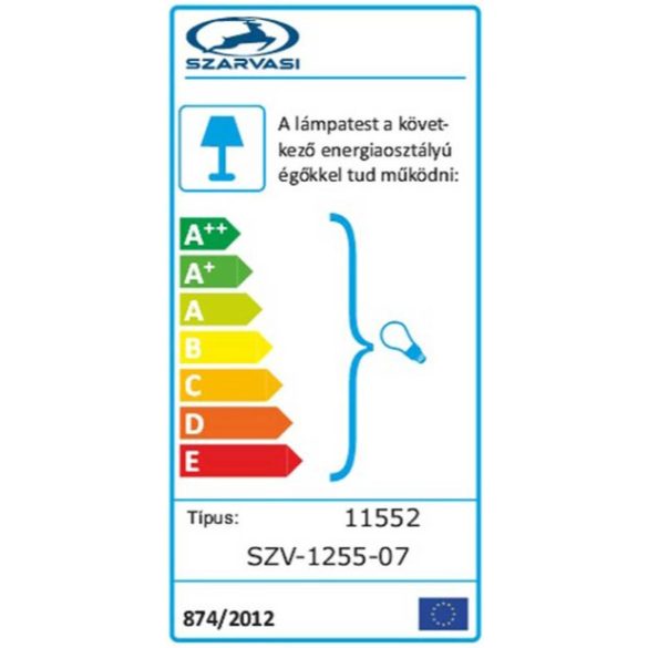 Szarvasi Róma kovácsolt vas asztali lámpa, fekete,  1X60W E27 
