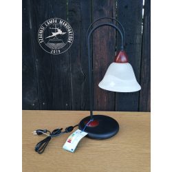   Szarvasi CHEER fabetétes fém asztali lámpa, fekete-cseresznye,  1X40W E14 