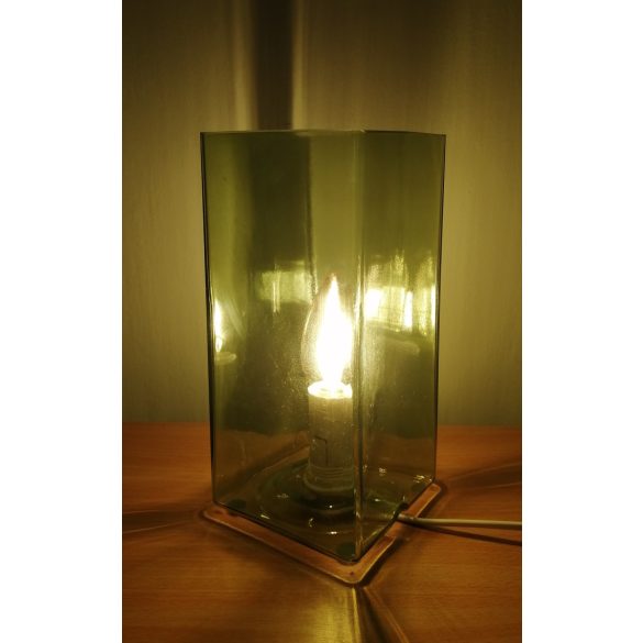 Szarvasi Fanni asztali lámpa zöld festett üveg 1x40W E14  SZV-7089/1-01