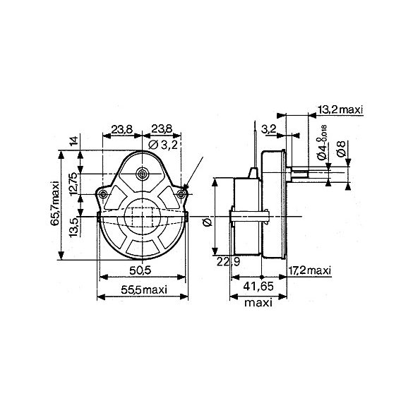 Forgatómotor, PÓTALKATRÉSZ Szarvasi SZV-679 Üvegszálas asztali lámpához