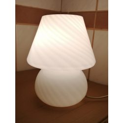   Szarvasi Fanni II gomba asztali lámpa fehér üveg 1x40W E14  SZV-7089/2