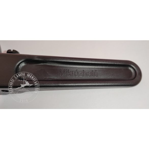 Szerelt műanyag nyél pánttal, Szarvasi elektromos kávéfőző kiöntőedényhez.