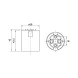 E-27 Egyrészes foglalat, műanyag