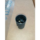 E-14 Egyrészes sima foglalat, műanyag, fekete, fehér