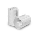 E-14 Egyrészes csillár foglalat, műanyag, fekete, fehér