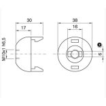 E-27 Foglalat sapka műanyag M10x1mm felfogatással egyrészes foglalatokhoz. 