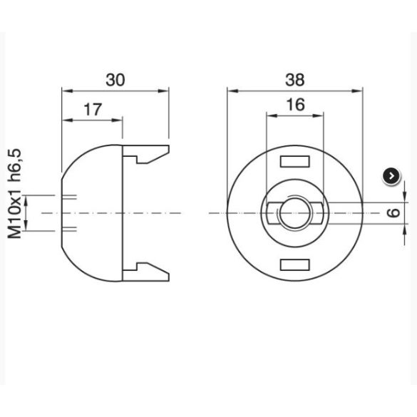 E-27 Foglalat sapka műanyag M10x1mm felfogatással egyrészes foglalatokhoz. 