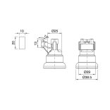 E-27 Egyrészes foglalat műanyag bepattintós felfogatással