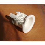 E-14 Foglalat sapka talpas, külső menetes rögzítéssel, beépített tehermentesítővel egyrészes foglalatokhoz. 