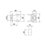 E-14 Foglalat sapka műanyag bepattintós felfogatással egyrészes foglalatokhoz. 