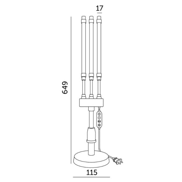 LED növénynevelő lámpa LED VITARO 3 ST MINI asztali 10W – Kobi Design