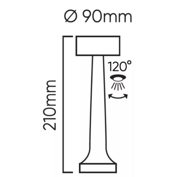 LEDline Asztali lámpa RIWIA 1,0W 120lm CCT IP20 ezüst 1800mAh