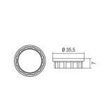 VLM E-14 menetes rögzítőgyűrű csillárfoglalatokhoz. (Fekete)