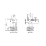 Vossloh-Schwabe E-14 Egyrészes csillár foglalat keskeny, műanyag, fehér