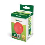 LED KISGÖMB E27 1W piros