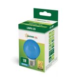 LED KISGÖMB E27 1W kék
