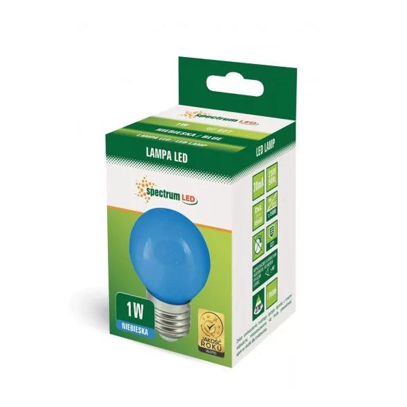 LED KISGÖMB E27 1W kék