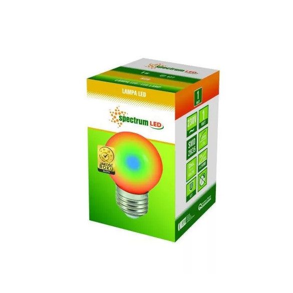 LED KISGÖMB E27 1W RGB