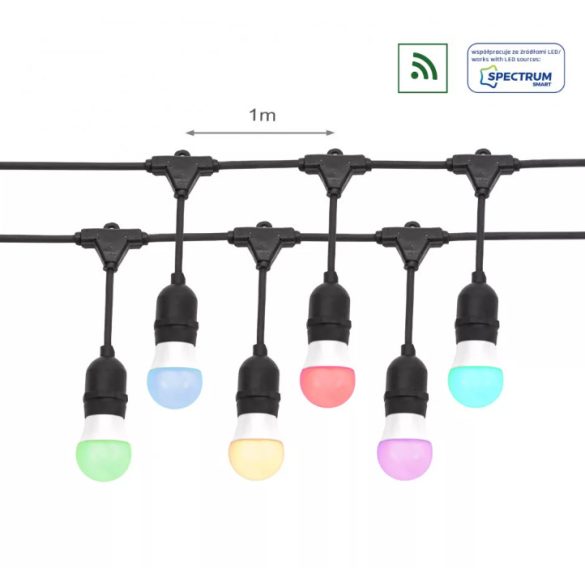 Kültéri Fényfüzér "GIRLANDA" 10 méter 10 X E27