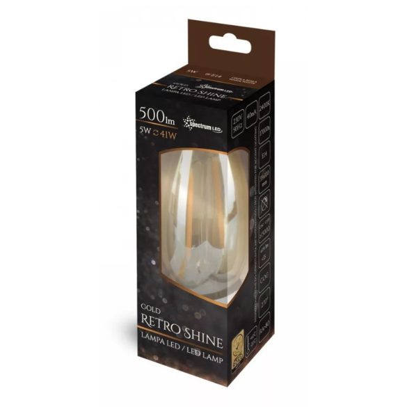 LED GYERTYA E14 230V Retro 5W